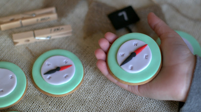 COMPASS COOKIES, עוגיות מצפן, בלוג עיצוב דה לוקס, DIY GOODY BAGS