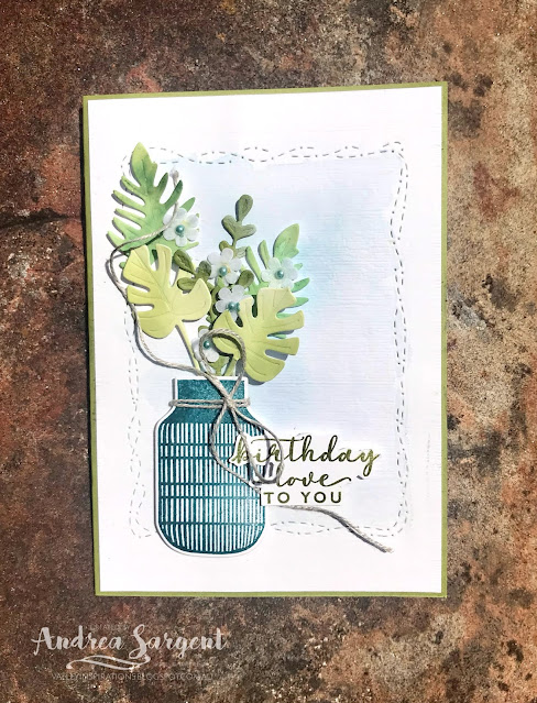 Old Olive Stitched with Whimsy Boho Indigo Stampin Up card, Andrea Sargent, Independent Stampin' Up! Demonstrator, Valley Inspirations, Adelaide foothills, Australia