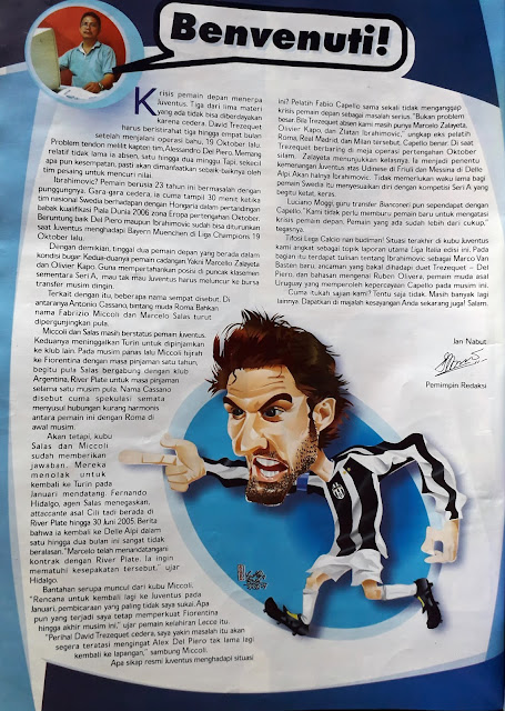 ALESSANDRO DEL PIERO OF JUVENTUS MAGAZINE COVER