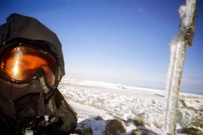 Vanessa McKenzie at the summit of Mt Washington