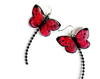 Long tail butterfly quilling earrings designs - quillingpaperdesigns