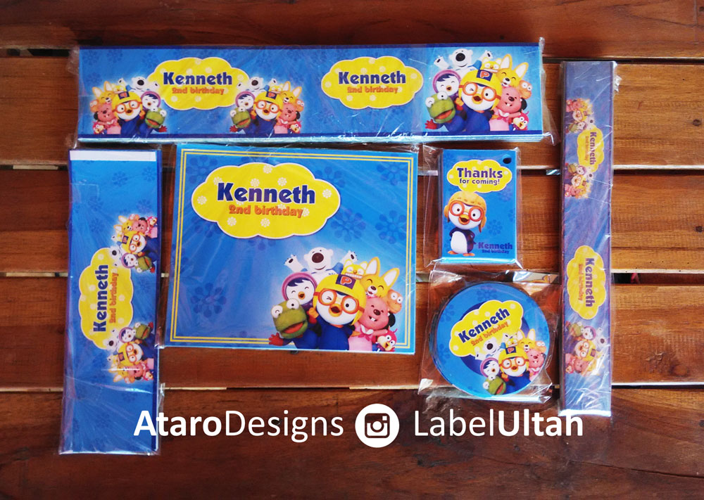 ATARO DESIGNS: Desain Tas Paperbag Ulang Tahun Anak Tema 