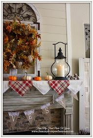 Farmhouse Fall Mantel-Carriage House Lantern- Decor Steals Lantern- From My Front Porch To Yours