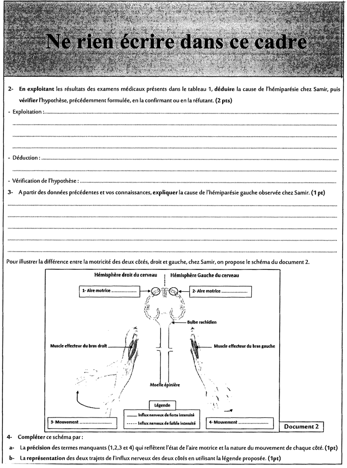 examen régional svt 3ac casablanca