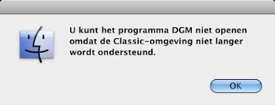 U kunt het programma DGM niet openen omdat de Classic-omgeving niet langer wordt ondersteund.