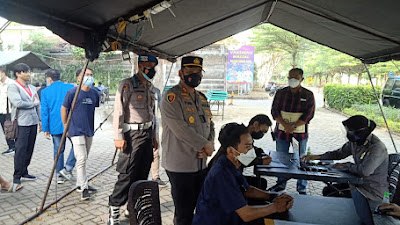 Polres Kediri Kota Gelar Vaksinasi Goes To Kampus