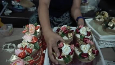 Cara Menghias Toples Kaca Dengan Kain  Tile  Super Cantik 