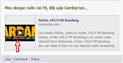 Cara dengerin radio dan nonton tv online via facebook