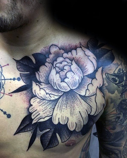 40 tatuagens incríveis de peônias para homens!