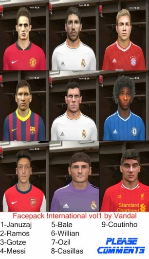 PES 2014 Facepack International Vol.1 by Vandal