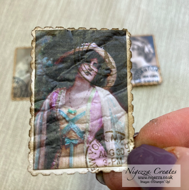 Faux Vintage Postage Stamps