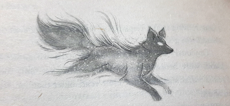 Ilustração de uma raposa do livro Dragon Pearl, de Yoon Ha Lee