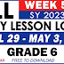 GRADE 6 DAILY LESSON LOGS (WEEK 5: Q4) APRIL 29 - MAY 3, 2024
