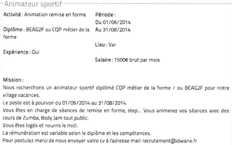 Lettre de motivation pour titularisation animateur - CCMR