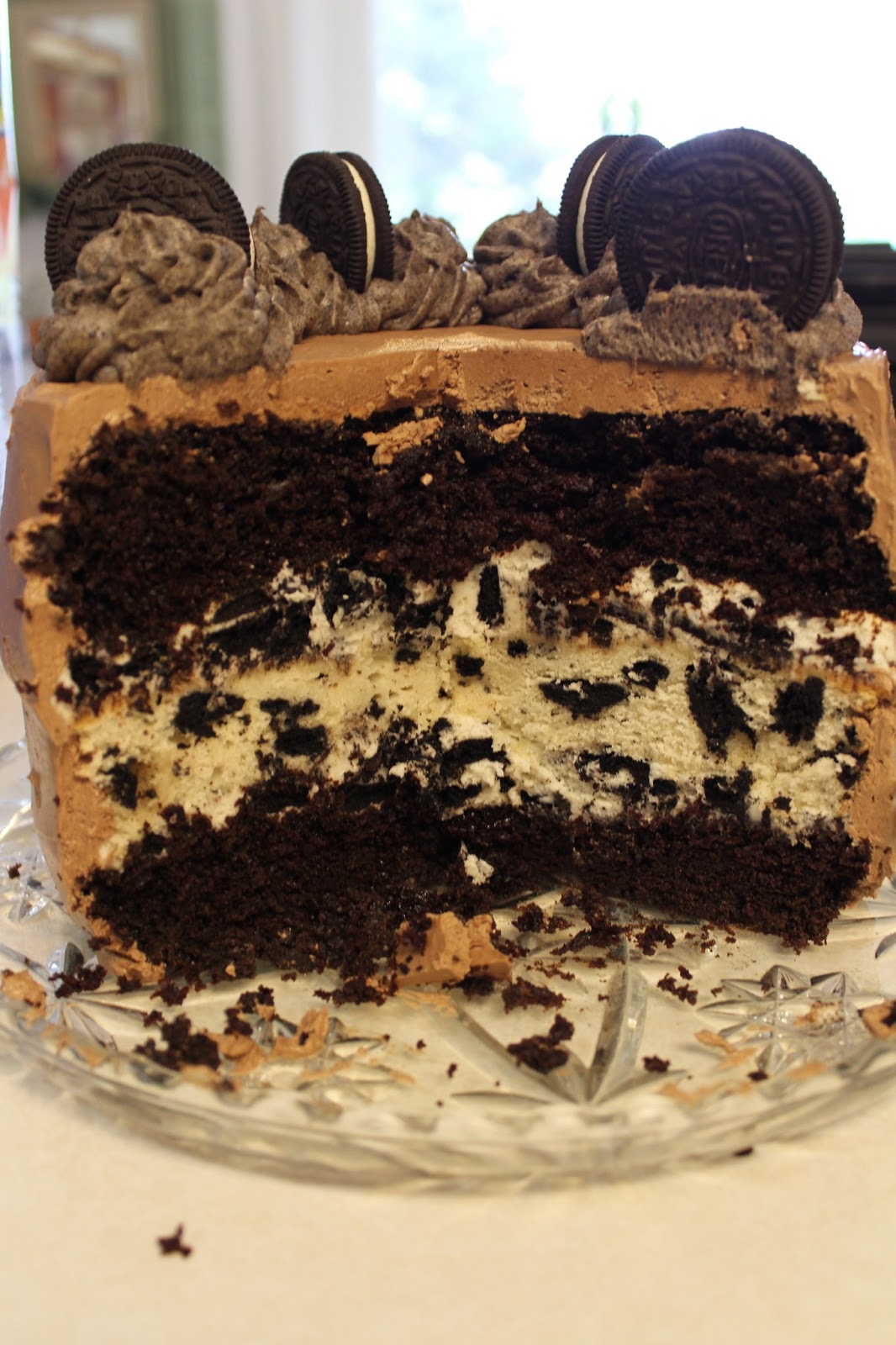 Blog as you Bake Triple Layer Oreo Cake