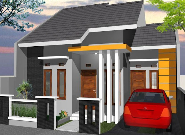 desain rumah 1 lantai melebar