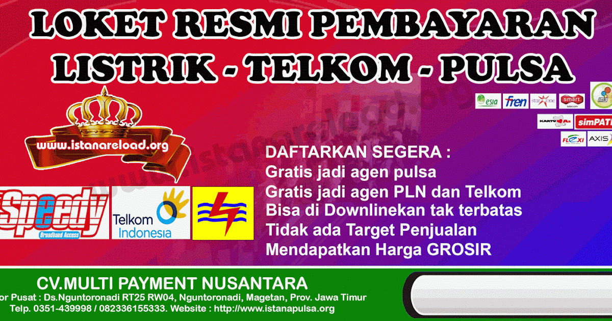 Download Spanduk Jual Pulsa Murah All Operator Ppob