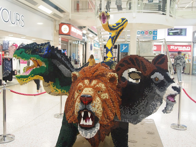 The Chimera - Mythical Beasts LEGO statue at The Mall, Luton 