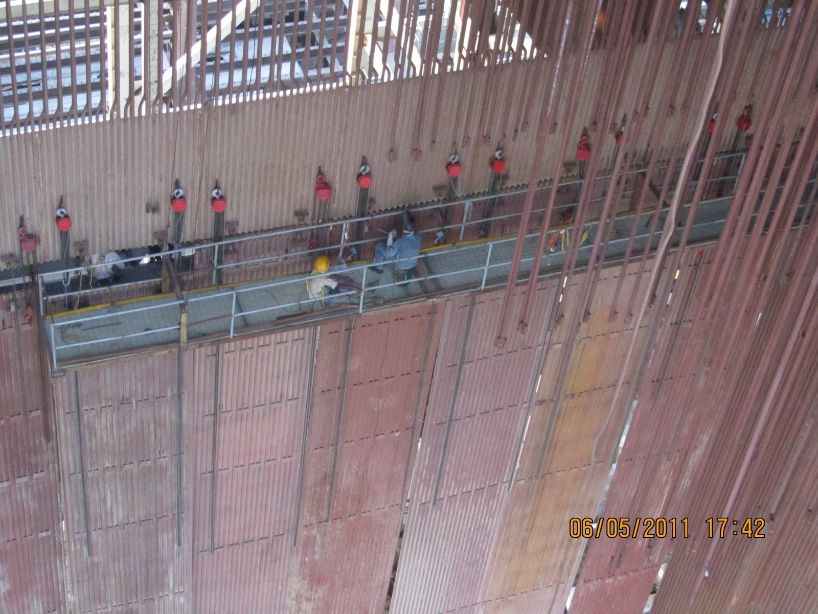 Some of the water wall panel ( vertical ) erection and alignment under ...