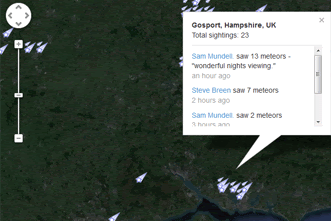 New The Perseid Shooting Star Shower On Google Maps
