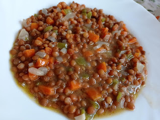 Lentejas guisadas con verduras