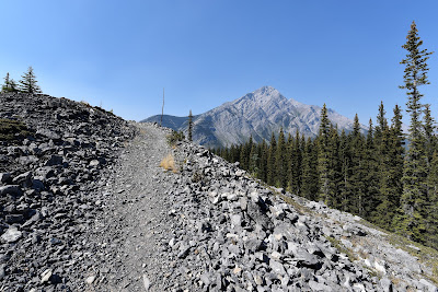Trans Canada Trail landslide Alberta Canada.