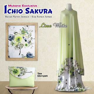 Mukena Sakura Warna Kombi Putih