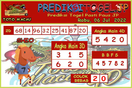 Prediksi Toto Macau JP Rabu 06 Juli 2022