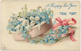 new year flowers card