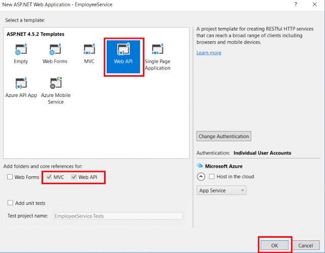 ASP.NET Web API using SQL Server