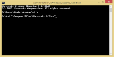 Set current directory absolutely. Enclosed with double quotes if pathname contains blank. On Microsoft Windows Command Prompt