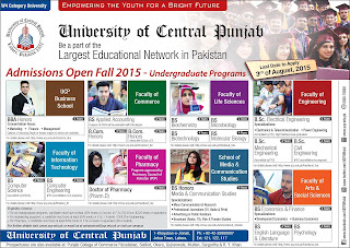 ucp admissions 2015