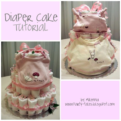 Baby Shower ~ Diaper Cake Tutorial Part 1 Baby Shower ~ Diaper Cake Tutorial Part 1