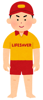 ライフセーバーのイラスト（男性）