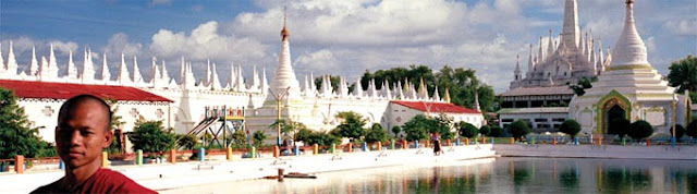 Burma pagoda and temples in Mandalay