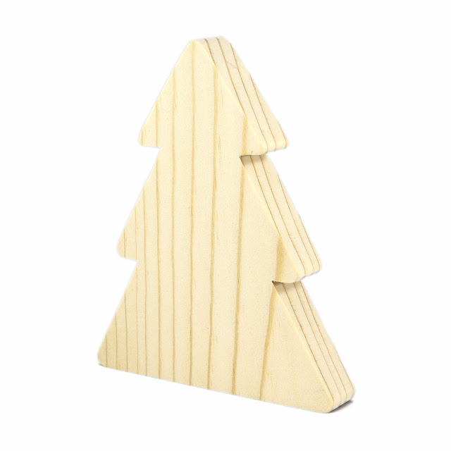 Wood Christmas Tree Cutout, Handmade Unfinished, Freestanding, Sanded, Paintable, and Ready to Paint for Crafts and Decoration