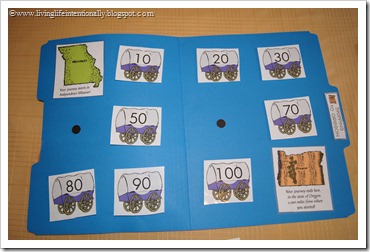 Skipping to Oregon  File Folder Game