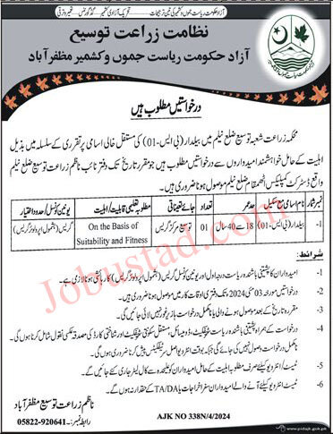 New Agriculture Department Jobs 2024