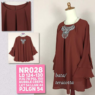 Blouse Jumbo Big Size Nafstyle NR028