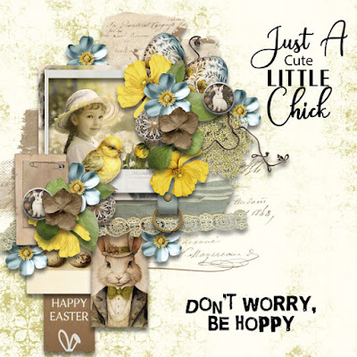 Layout created by Layouts by Angelique with Easter Memories by Dutch Dream Designs