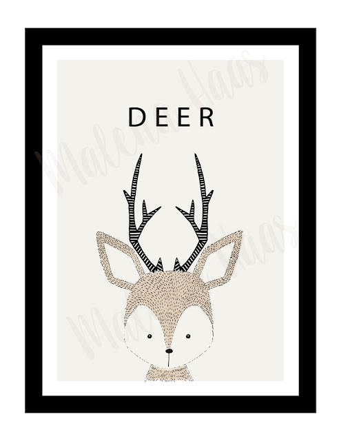 Free Woodland Animal Prints- Deer