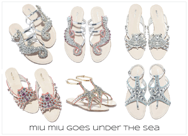 ... horses and crabs miu miu shoes are beach sandals at their best conical