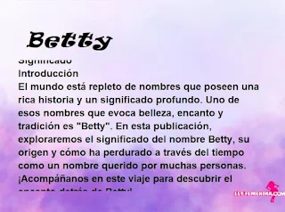 significado del nombre Betty