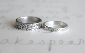 recycled antique silver wedding band