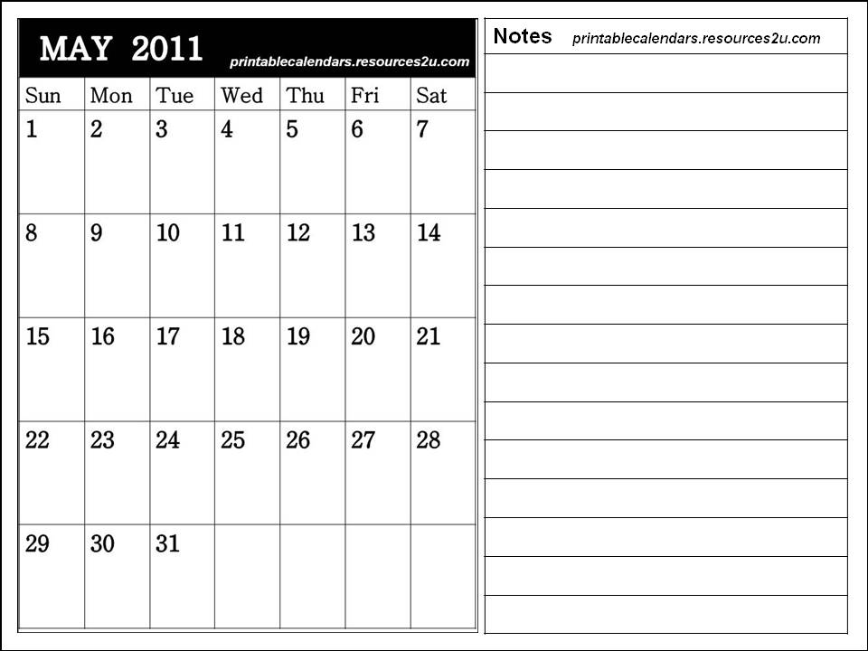 may calendar for 2011. Downloadable Calendar May 2011