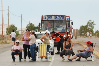 Continúan los piquetes en Las Grutas