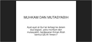  Ayat Muhkam Dan Mutasyabihat