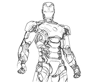 #13 Iron Man Coloring Page