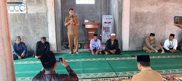 Bupati Natuna Hadiri Acara Syukuran Pembangunan Masjid Al-Mukarramah Penagi Tahap 1