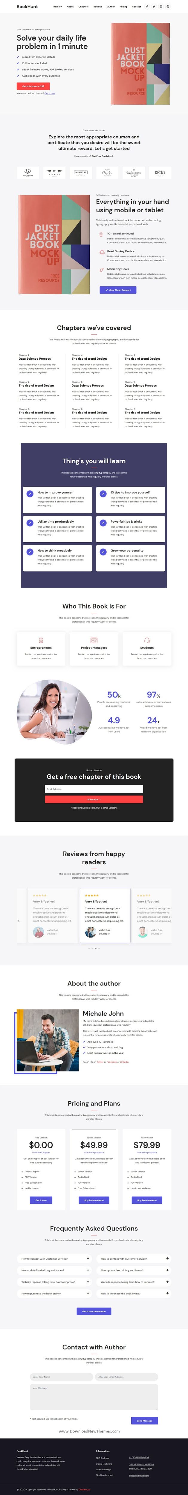 Book Landing Template